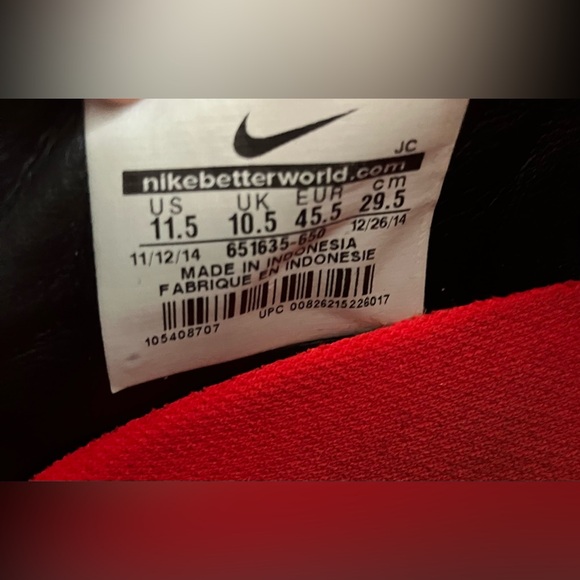 Nike bright red and blue Mercurial football boots in good condition US size 11.5 - Picture 2 of 7